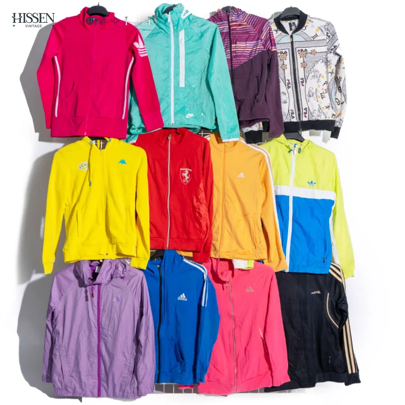 Brightly colored and minimally worn used jacket thin sorted by our expert sorters.