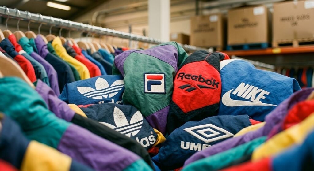 Close-up-of-90s-sportswear-vintage-brand-logos