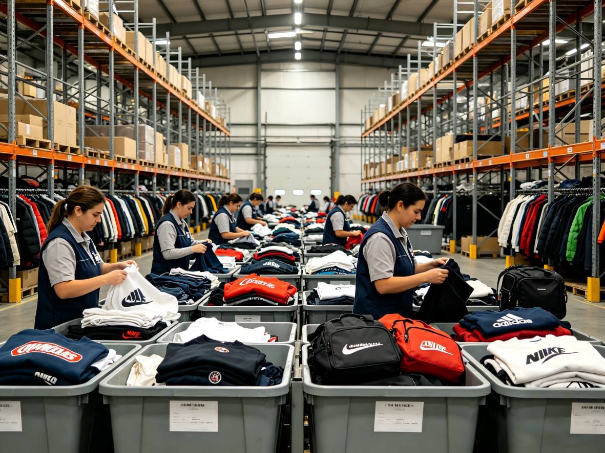 Warehouse-sorting-of-branded-vintage-clothing